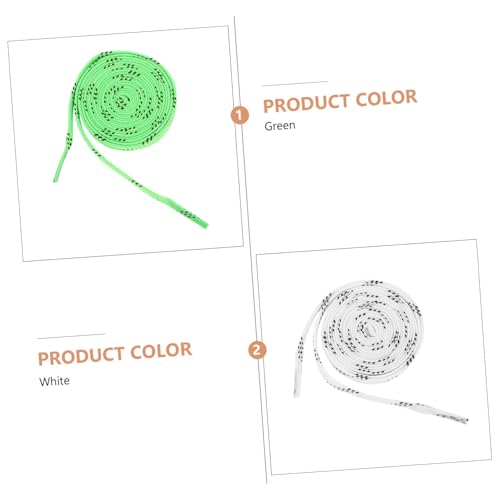 2 Pairs Waxed Hockey Laces Durable Flat Shoelaces for Ice Skating Roller Skating Hockey in Antislip Design for Secure Fit3