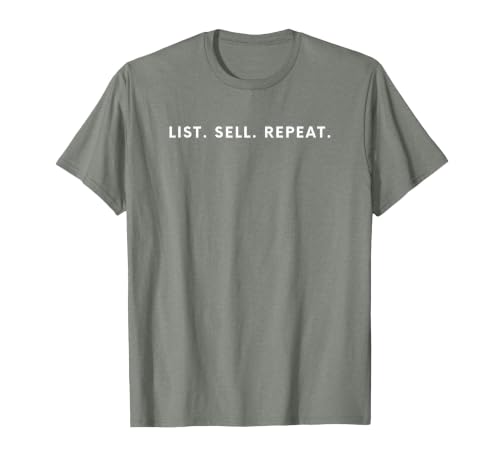 List. Sell. Repeat. T-Shirt, Men, Olive Heather, Small