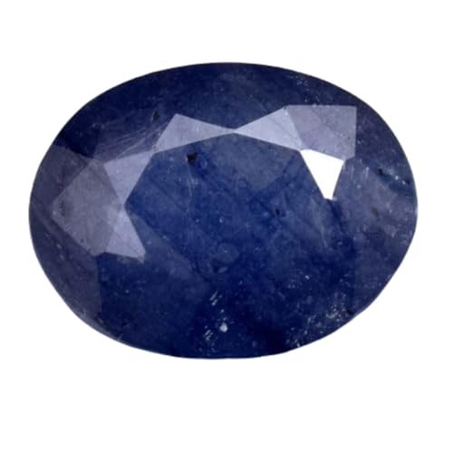 Saphir bleu naturel de Ceylan taillé en ovale pour création de bague et collier bricolage