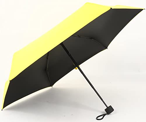 Gaoyaing Compact Travel Umbrella Sun&Rain Lightweight Totes Small And Compact Suit For Pocket Yellow #TOP5