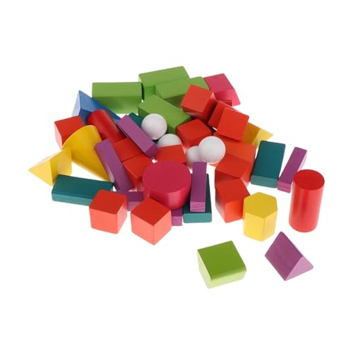 Blocs géométriques en bois Sharplace pour surmonter les difficultés en mathématiques - 2
