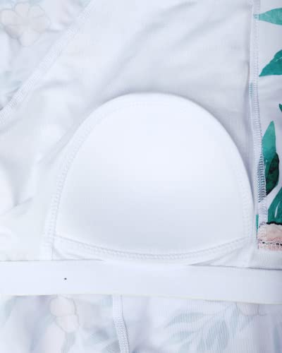 Daci Women Pink Blue 2 Piece Rash Guard Long Sleeve Zipper Bathing Suit With Bottom Built In Bra Swimsuit Upf 50 M #TOP4