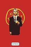  Kurt Cobain Kurt Cobain Rock Band Notebook: 6x9 120 Pages, Lined College Ruled Paper, Matte Finish Cover, Journal, Planner, Diary