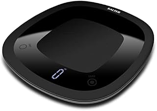 Salter 1062 BKDR Waterproof (IPX7) Electronic Digital Kitchen Scale, Clean in Washing Bowl, Large Backlit Display, Add & Weigh, Measures Liquids/Fluids, Slim Compact Design, 5 kg Capacity, Black