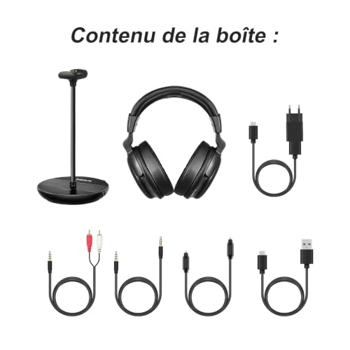 SIMOLIO Casques TV sans Fil pour Seniors, Bluetooth avec Voix Amplifiée – vue 8