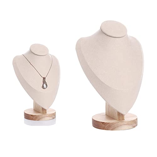 shamjina Expositor de Clássico de Madeira Bust Pendants Holder Organizador de Armazenamento, Shows,