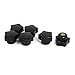 Aexit M6x30mm Plastic Knobs & Hand Wheels Female Thread Star Head Screw On Type Clamping Knobs Star Knobs Grips 6pcs