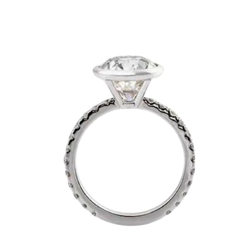 Bague d'anniversaire moissanite argent 925 massif alliance pierre avril RNG-1659