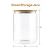 YUNCANG Glass Storage Jars,2 PACK -108oz/3200ml Clear Glass Food Storage Containers with Airtight Bamboo Lid Stackable Kitchen Canisters for Candy,Cookie,Rice,Sugar,Flour,Pasta,Nuts and Spice Jars
