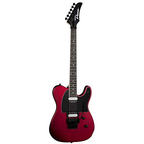 Dean Nash Vegas Select Floyd Guitarra eléctrica, satén rojo metálico, NV SEL F MRS