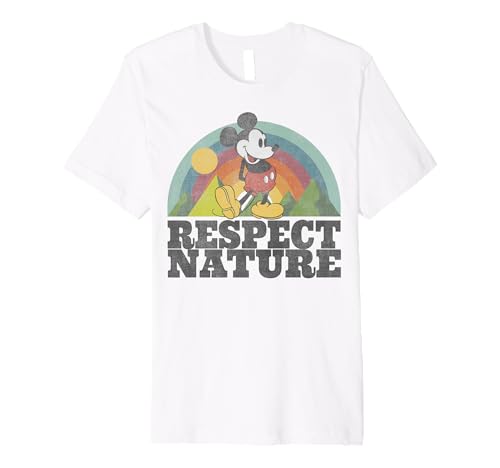 T-shirt Mickey Mouse Disney en coton bio premium avec motif arc-en-ciel éco-responsable