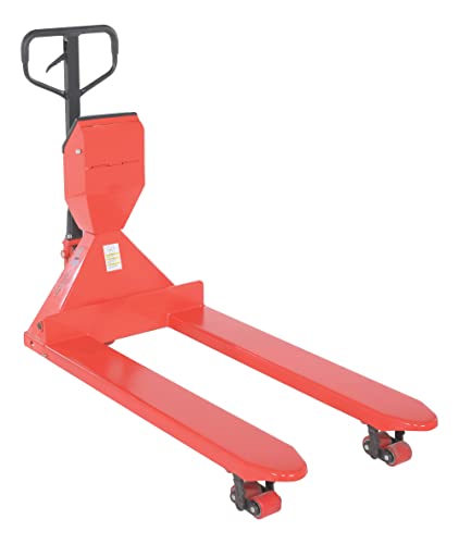 Transpaleta con balanza digital Acero 290 lb Rojo miniatura 1
