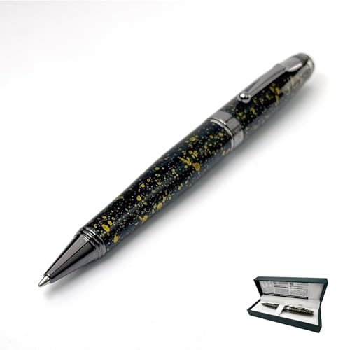 Stylo à bille élégant Monteverde USA Invincia Vega au design jaune étoilé et look accrocheur