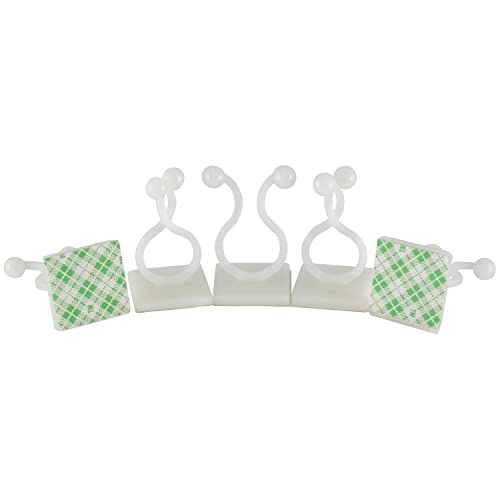 Cable Management Cord Clips with Adhesive Base, Small (Pack of 10)