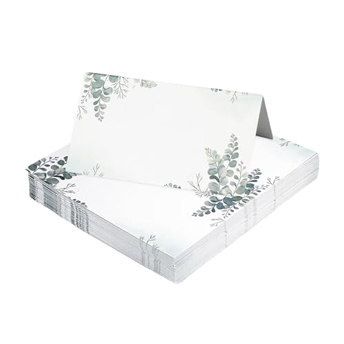 JEKUGOT Tarjetas de lugar de boda – 50 tarjetas de nombre de mesa para invitados, tarjeta Palce para recepciones de boda y fiestas