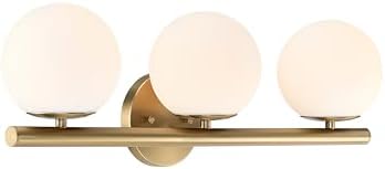 DESIGNERS FOUNTAIN Crown Heights 3-Lights Vanity Light Fixture, 25 Inch Wall Mount Sconce for Bathroom, Bedroom or Mirror, Brushed Gold, D252C-3B-BG