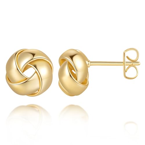 Gold Studs Earrings for Women 14k Gold Stud Earrings for women Exquisite Small Stud Earring for Women Well-polished Studs Jewelry 10mm