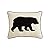 Eddie Bauer | Home Collection | 100% Cotton Twill Signature Bear Design Decorative Pillow, Zipper Closure, Easy Care Machine Washable, 16" x 20", Black