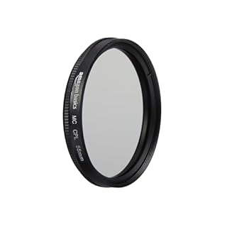 Amazon Basics 55 mm Filtro di Protezione Polarizzatore Circolare per Colori più Intensi, Riduzione dei Riflessi e dei Bagliori, Multistrato, Protegge da Polvere, Sporcizia e Graffi