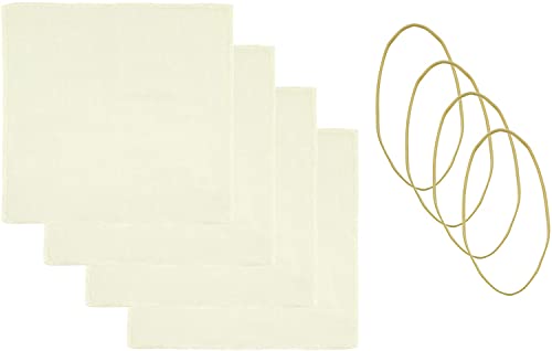 Cornucopia Kombucha Stoffabdeckungen für Glas, ungebleichte Musselin-Stoffbezüge mit Gummibändern, individuelle Größe für Kombucha-Gläser Cover