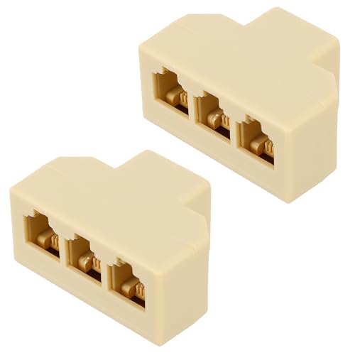 Duplicador RJ11 de 2 piezas con conector de cobre y diseño portátil para pared