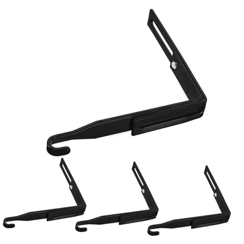 AUTSUPPL 4pezzi Ganci Regolabili in Metallo Per Sopra Porta Armadietto Da Cucina Nero Appendiabiti Multiuso Per Organizzare Casa e Bagno Con Design Elegante e Uso Facile