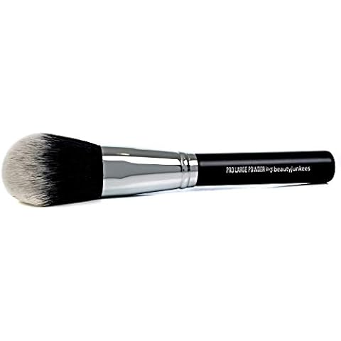 Large Finishing Powder Makeup Brush - Big Fluffy Domed Powder Make Up Brushes for Full Face, Body Bronzer Contouring, Loose, Mineral, Compact, Translucent Powders, Soft Synthetic Vegan Cruelty Free Cover