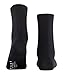 FALKE Women's Cotton Touch Socks, Breathable, Cotton, Crew Length, Classic Trouser Sock, Lightweight, Trendy Clothing, Black (Black 3009), 8-10.5, 1 Pair