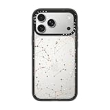 CASETiFY Impact iPhone 17 Pro Max Case [Slim/Wireless Charging Compatible / 8.2 ft. 4X Military Grade Drop Protection] - Space Pattern on Clear Background - Clear Black