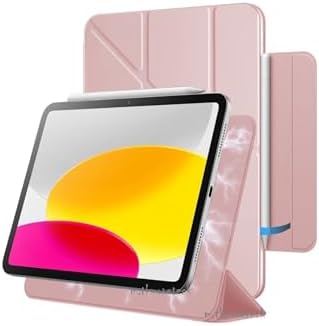 m.tk moveteck iPad Air 11 inç ile Uyumlu Manyetik Kalem Kilit Yuvalı Kılıf, Pembe - Görsel 2