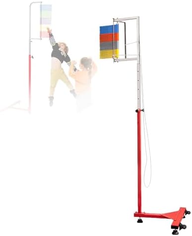 Jump Tester Equipment，Vertical Jump Tester, Floor Standing Sport Vertical Jump Pole, Vertical Jump Tester Training Equipment with Colorful Vane and Stable Base, for School Gym,1.4m-3m
