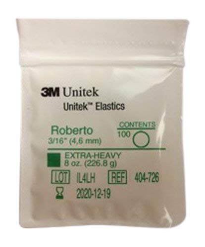3M Unitek Élastiques Orthodontiques, Extra-Fort 8oz (226,8 g) (3/16"/4,6mm) Roberto; Snorflex Cover