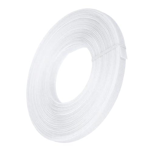 uxcell 24 Yards Polyester Boning for Sewing 12mm Wide Low-Density Sewing Corset Webbing Boning for Bra Sewing Corset Wedding Dress Hat DIY Handbags, White