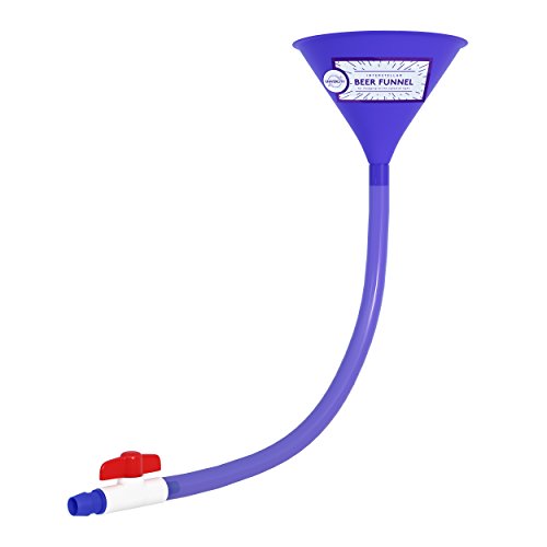 Beer Bong with Valve - Best Beer Funnel for College Parties - 2 Foot Blue Beer Bong - by Univercity
