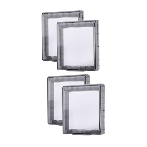 HOLIDYOYO 4pcs Waterproof Protection Covers for Outdoor Socket Black Plug Receptacle Protectors Easy Install Electrical Box Covers for Timers and Tools