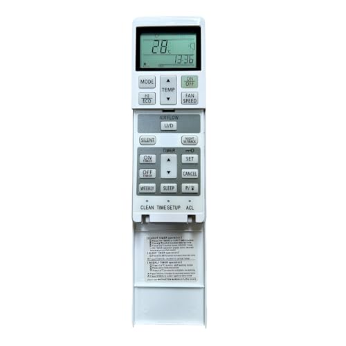 Image of Upix AC Remote No. 250 (No Backlight), Compatible /Replacement for Mitsubishi AC Remote Control (Exactly Same Remote Will Only Work), (White)