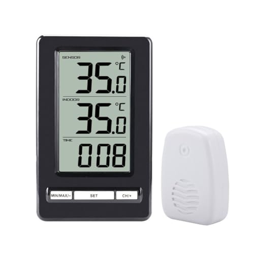 Thermomètre intérieur extérieur sans fil avec jauge de température ambiante digitale