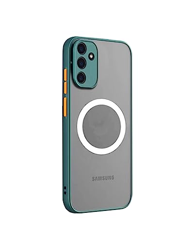 Doowear Galaxy A34 5G Case Magnetic [Support Magsafe Charger] Wireless Anti-Scratch Shockproof Matte Clear Full Camera Protection Slim Thin Phone Cover Case for Samsung Galaxy A34 5G 6.6"-Green