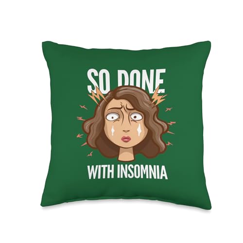 So Done With Insomnia Throw Pillow 16x16 Multicolor