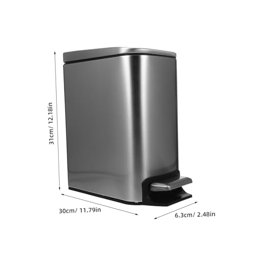 Bote de basura para baño GARVALON con tapa y pedal miniatura 5