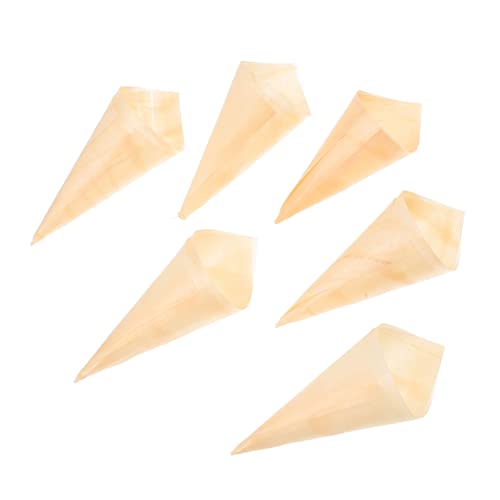 Gadpiparty Carretel De Madeira 50 Pçs Decorações De Festa De Sorvete Cones De Lanche Cones De Madeir