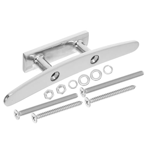 DECHOUS Cornamusa de Amarre de Acero Inoxidable 316 de 6 Pulgadas Soporte para Cuerda de Muelle con Tornillos M5 Incluidos Cornamusa Resistente para Barcos Kayaks y Embarcaciones