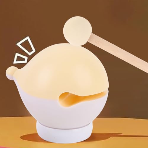Lámpara de mesa de noche pez de madera con luz cálida miniatura 1