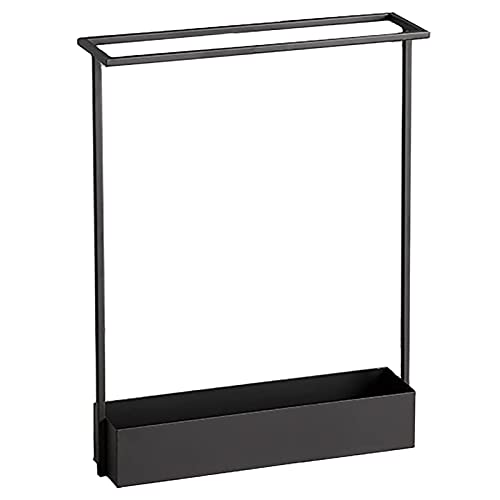 Paragüero de hierro forjado rectangular con cuatro ganchos