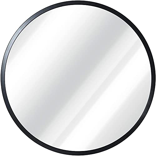 Sherbeck Black Round Bathroom Mirror Large Round Circle Mirror 32"X32", Wall Mounted Mirror For Living Room,Bedroom,Entryways Vanity #TOP7