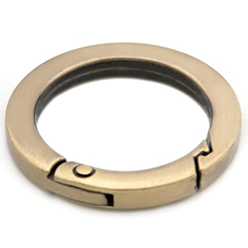 Metal O Ring for Purse Strap, 10 PCS Spring Rings for Handbag & Keys,Gold (1