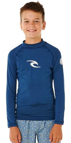 RIP CURL Kids Waves UPF Long Sleeve Rash Vest - Light Navy - 16Y