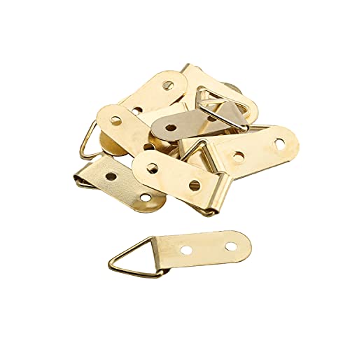 Image of MroMax 30PCS Ring Picture Frame Buckle 1.5 inch x 0.43 inchGold Tone Assortment Kit for Home Decoration Picture Frames Photo Hanging Solutions