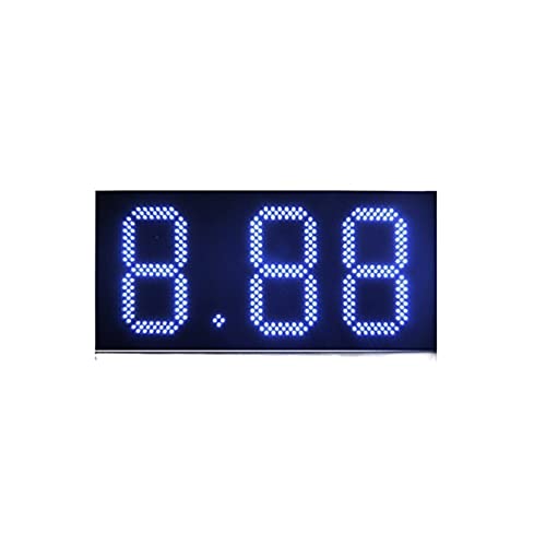 Cronómetro portátil para gimnasio, panel LED impermeable de 12 pulgadas, formato 8.88, color blanco, señal digital para precios de gasolina al aire libre (cuenta regresiva de 3 dígitos) miniatura 3