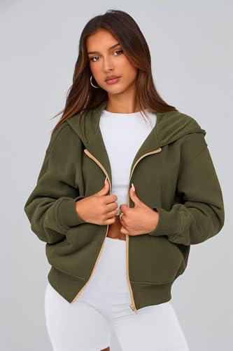 PRETTYGARDEN Hoodies for Women Sweatshirt Zip Up Hoodie Fall Fashion 2025 Trendy Long Sleeve Jackets Winter Clothing Outfits